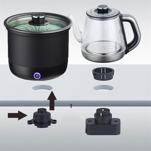 岩板茶台消毒锅带开关茶几嵌入面煮杯锅茶洗带盖整套