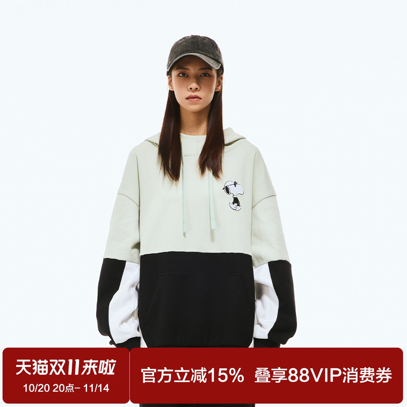 Fun潮牌连帽卫衣男女同款2025年秋季史努比联名休闲套头外套