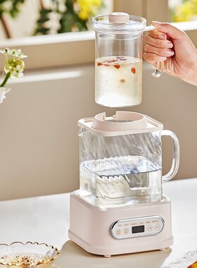 巴森小方炖养生壶全玻璃家用多功能煮茶器小型办公室花茶壶D1plus
