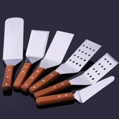 煎饼工具炒冰铲子 手抓饼压铲 不锈钢铁板烧料理铲子 煎铲披萨铲