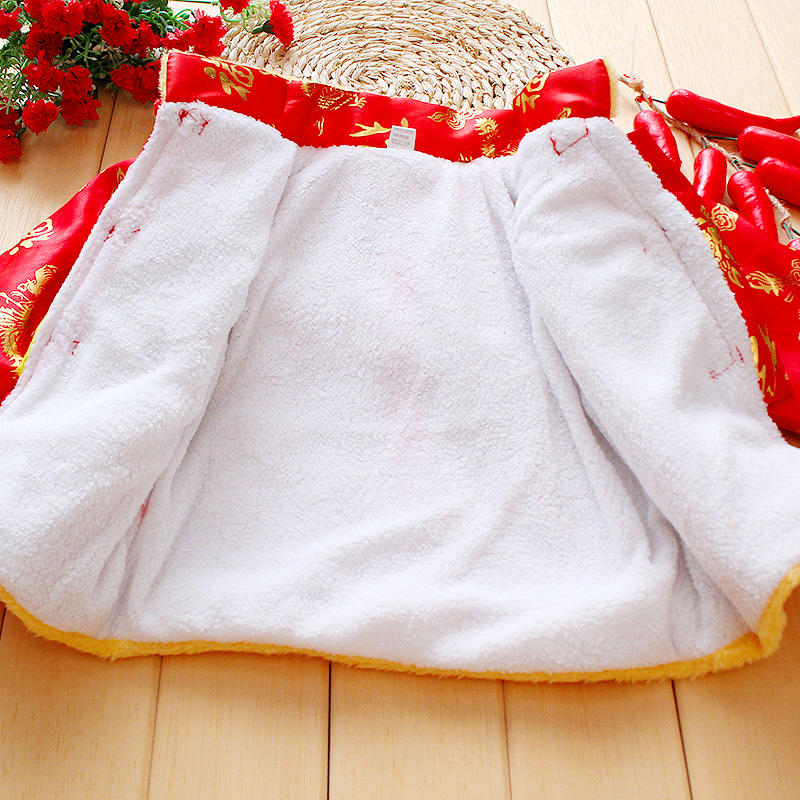 宝宝唐装套装冬季中国风新年装棉衣男女婴儿童1-2-3周岁百日礼服