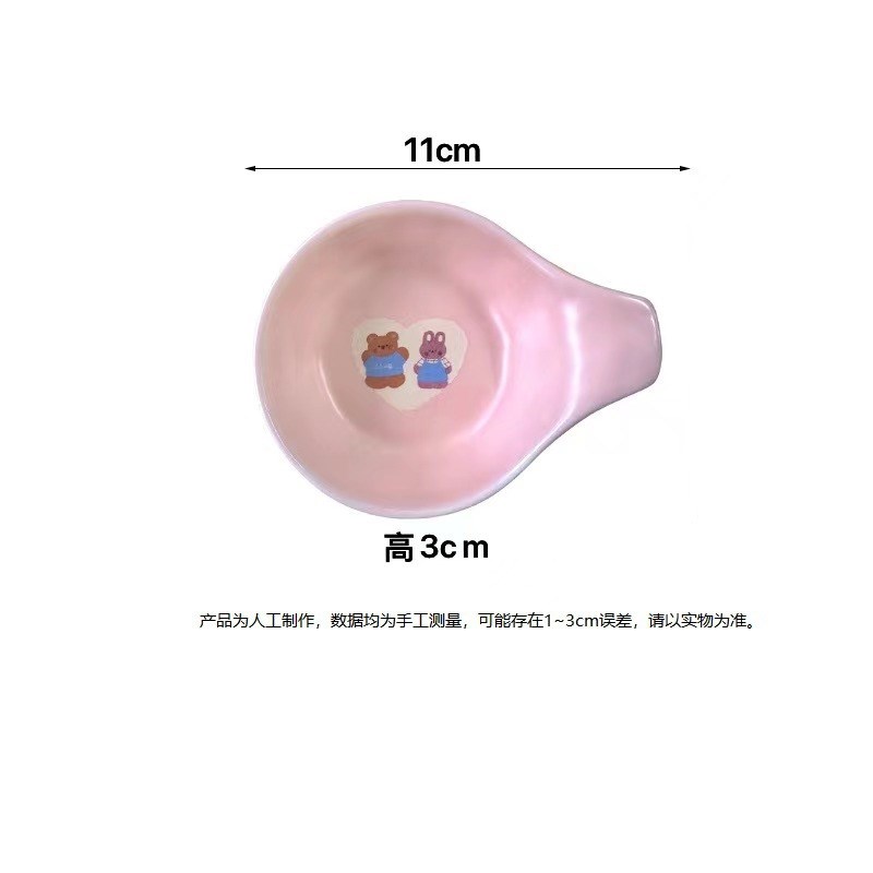 狗狗猫咪粮勺仓鼠食盆吃饭碗猫粮勺子陶瓷小号可爱计量宠物喂食器