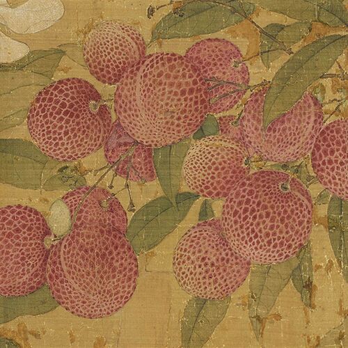 赵佶 写生翎毛图 国画工笔花鸟话横幅长卷彩色临摹底稿装饰画挂画