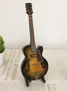 可刻字手工木制电贝司电吉他模型西洋乐器模型摆件圣诞节生日礼物