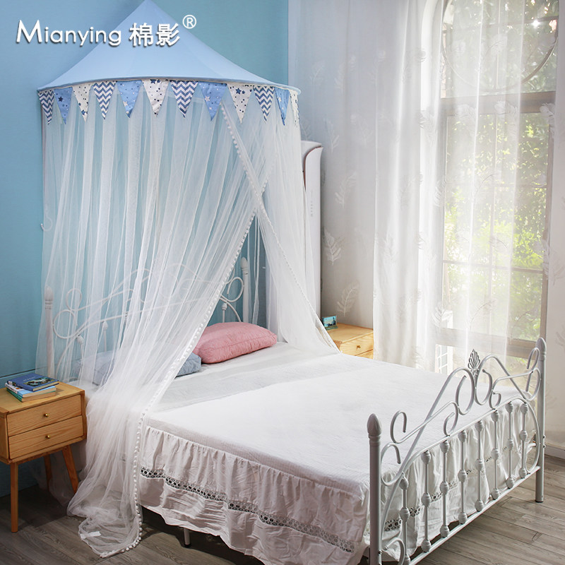 蚊帐吊顶圆顶1.5m/1.8米床1.35床围栏加密厚双人免安装男孩家用,床上用品,蚊帐,淘宝优惠券,粉丝福利购,淘宝优惠卷
