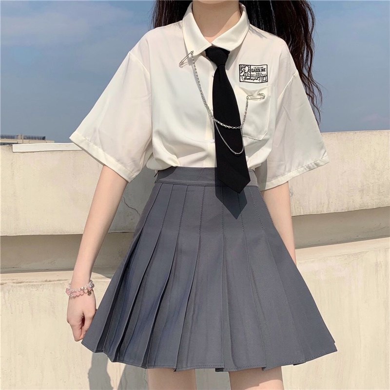 女童jk夏季套装2024新款12岁13中大童5学生洋气短袖t恤网红百褶裙