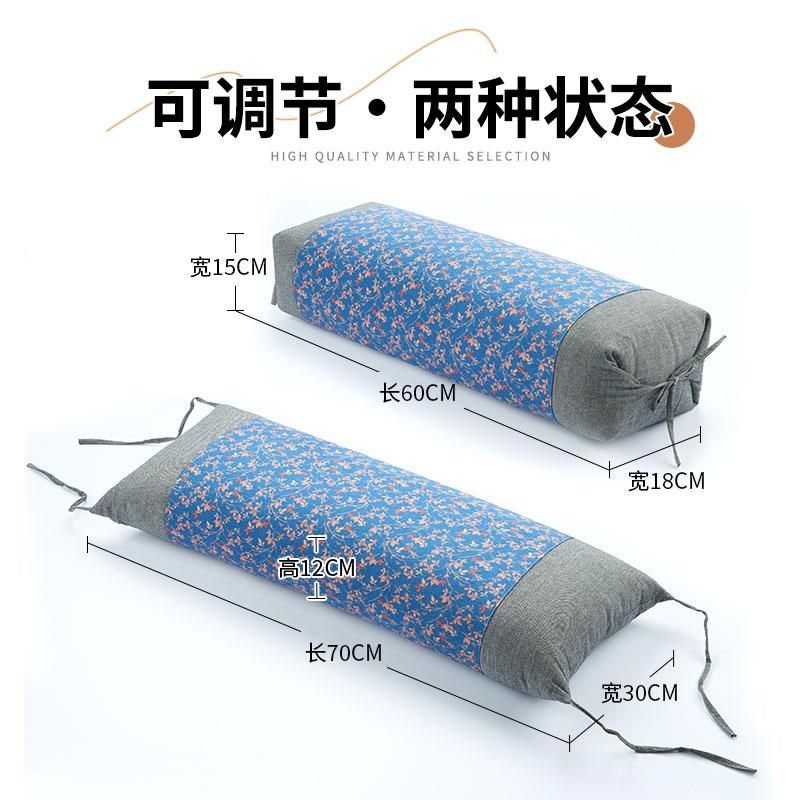 荞麦枕全荞麦壳枕头可调节颈椎枕头加高枕头侧睡枕头中老年高枕头