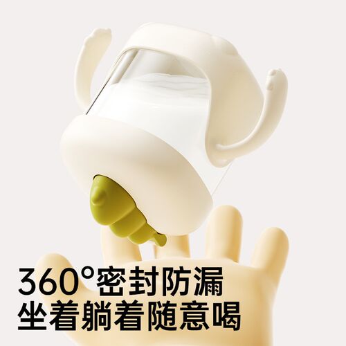 儿童水杯宝宝学饮婴幼儿家用喝水喝奶吸管杯子刻度外出米糊牛奶杯