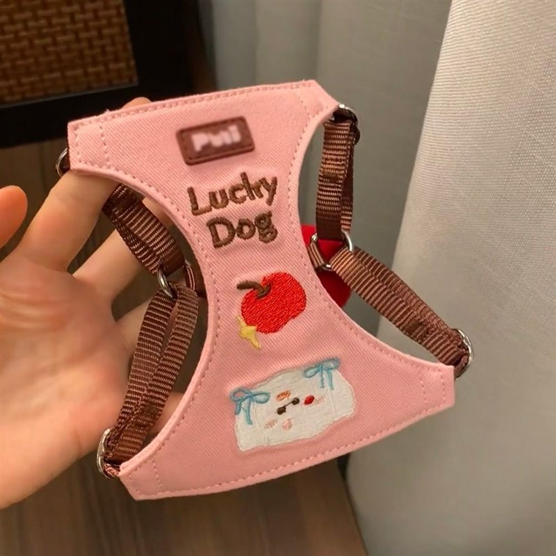 狗狗薄款牵引绳背心式胸背带衣服宠物背带狗狗胸背猫咪幼犬牵引绳