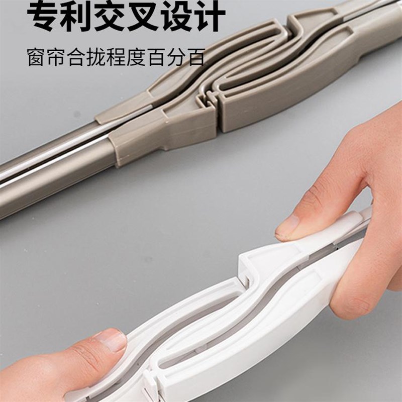 窗帘轨道单轨轨加厚铝合金窗帘交叉顶装侧装滑轨滑道直轨轨道