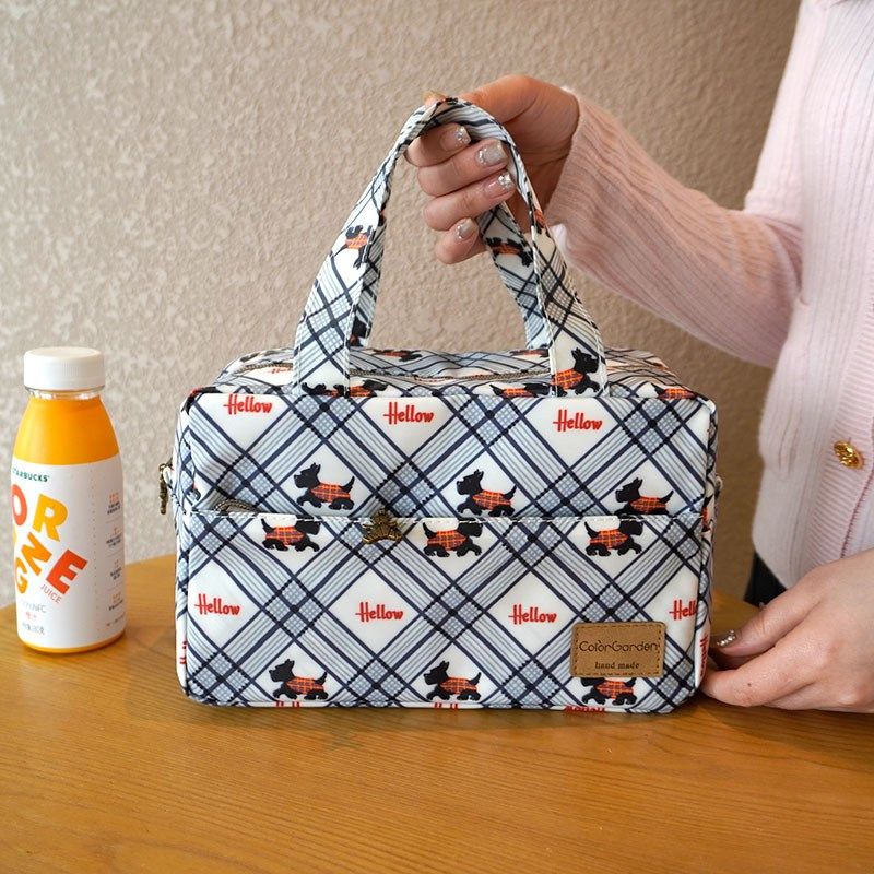 韩国卡通防水牛津布饭盒包长方形保温保冷便当包冷饮包饭盒袋,收纳整理,保温包,淘宝优惠券,粉丝福利购,淘宝优惠卷