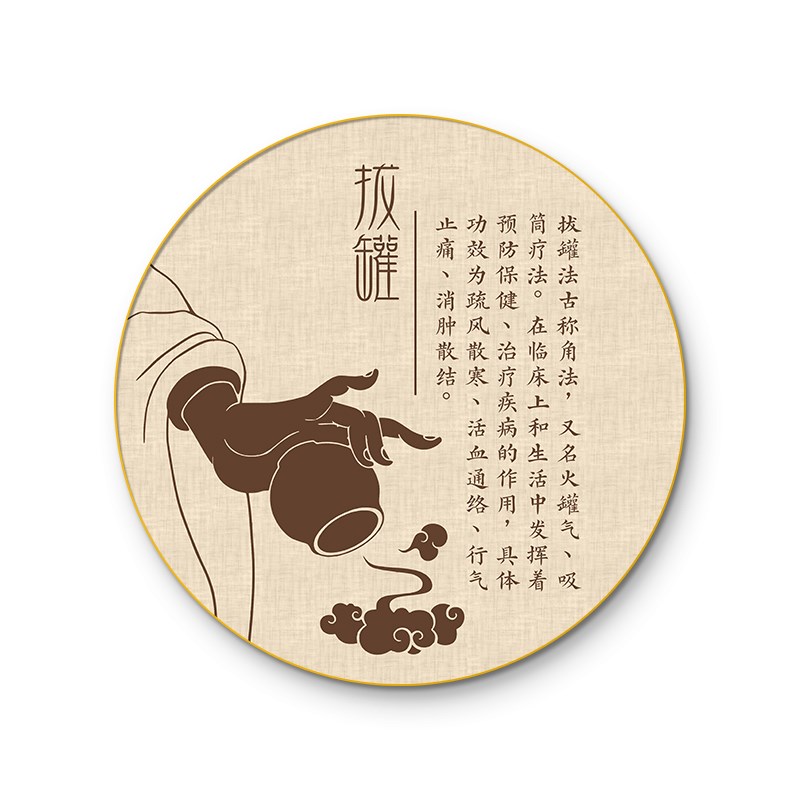 养生馆挂画推拿针灸足疗店墙面装饰中医养生文化装饰画采耳馆壁画