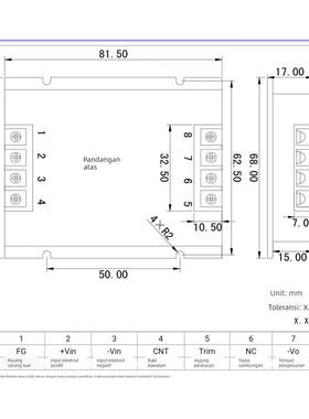 DC-DC接线式隔离电源模块12V24V48V转5V12V24V50W60W75W100W150W