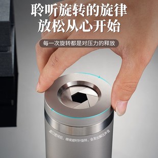 车载烟灰缸不锈钢带盖加高固定密封金属高级感防灰飞异味旋转创意