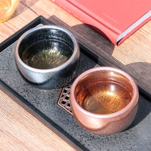 对杯茶盏个人男士 建盏主人杯茶杯套装 陶瓷茶碗女喝茶杯