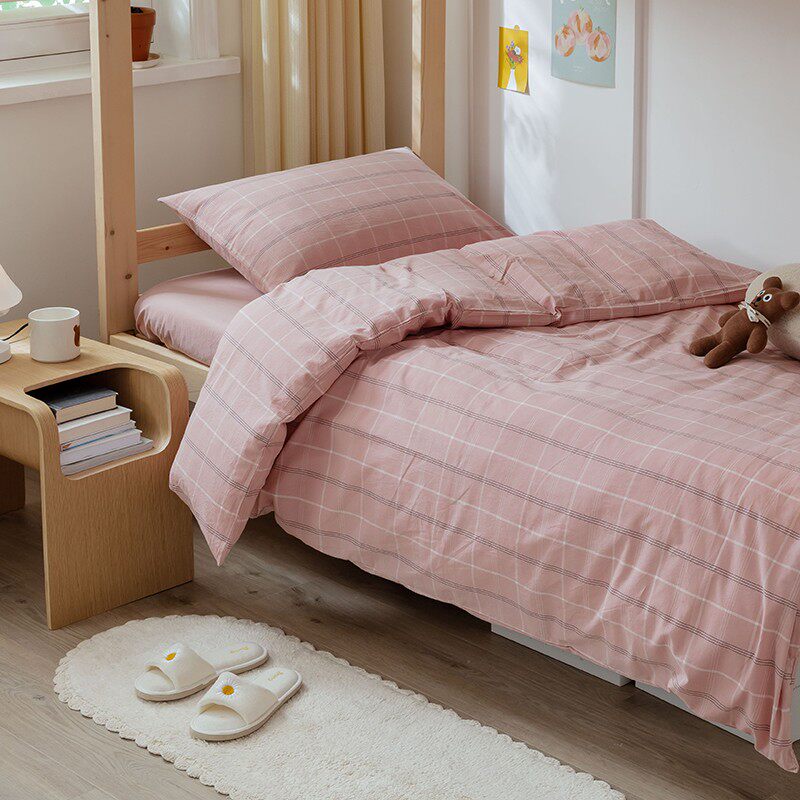 全棉大学生宿舍床上三件套 寝室纯棉单人被罩床笠款被套床上用品
