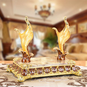 高档水晶双话筒架子桌面ktv麦克风支架k歌无线咪底座夹台式 立麦架