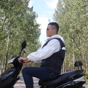 电动车防寒服保暖加厚防风防水摩托车骑行挡风被马甲防风罩冬季男
