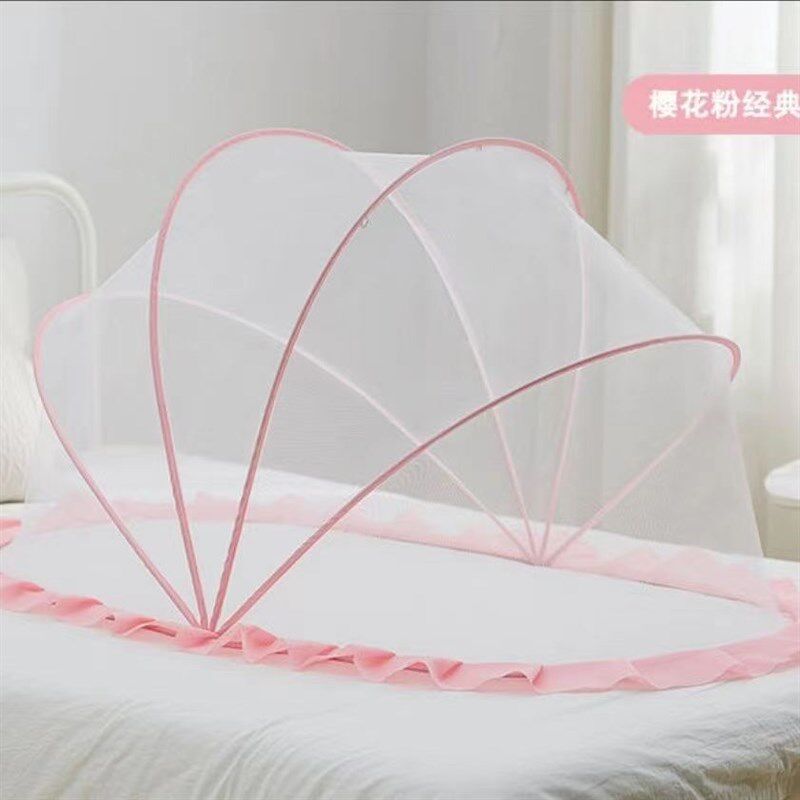 新生婴儿床帐篷儿童蚊帐宝宝加密蛟胀折叠纹怅小孩炆账蒙古包文帐