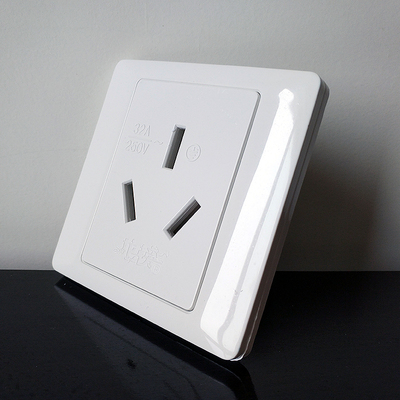 龙榜32A安三孔插座三脚插头86型空调插座热水器大功率墙壁插座250