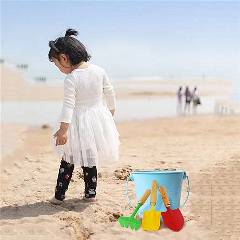 沃施worth赶海工具套装儿童海边挖沙铲子耙子抓螃蟹夹神器不锈钢