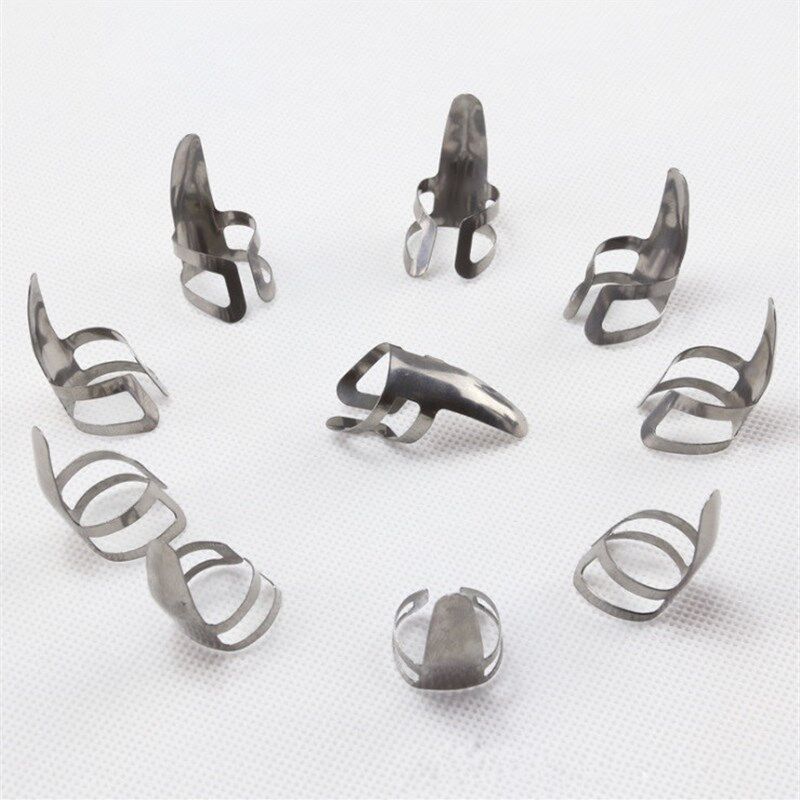 不锈钢食指套拇指拨片 银色金色吉他指套民谣指套拨片电吉他指套