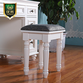 化妆台配套实木化妆椅子梳妆椅化妆桌美式 软包定制