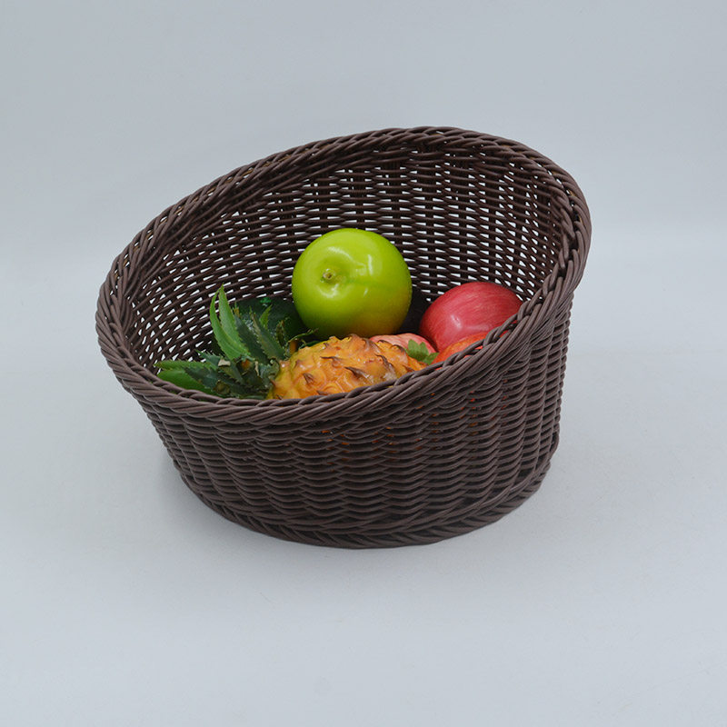 斜口圆形水果篮 收纳筐 商场超市零食面包手工藤编桌面收纳篮子,商业/办公家具,蔬菜篮/水果篮,淘宝优惠券,粉丝福利购,淘宝优惠卷