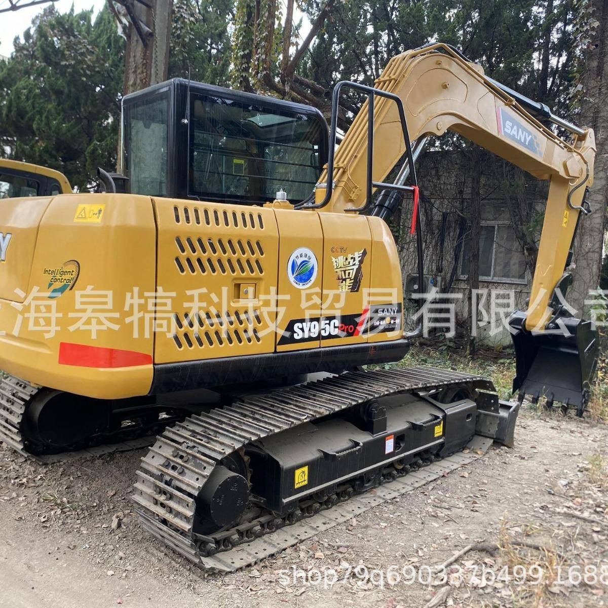 科技挖掘机SY95C挖机微型挖掘机抓斗小型挖机配件出口