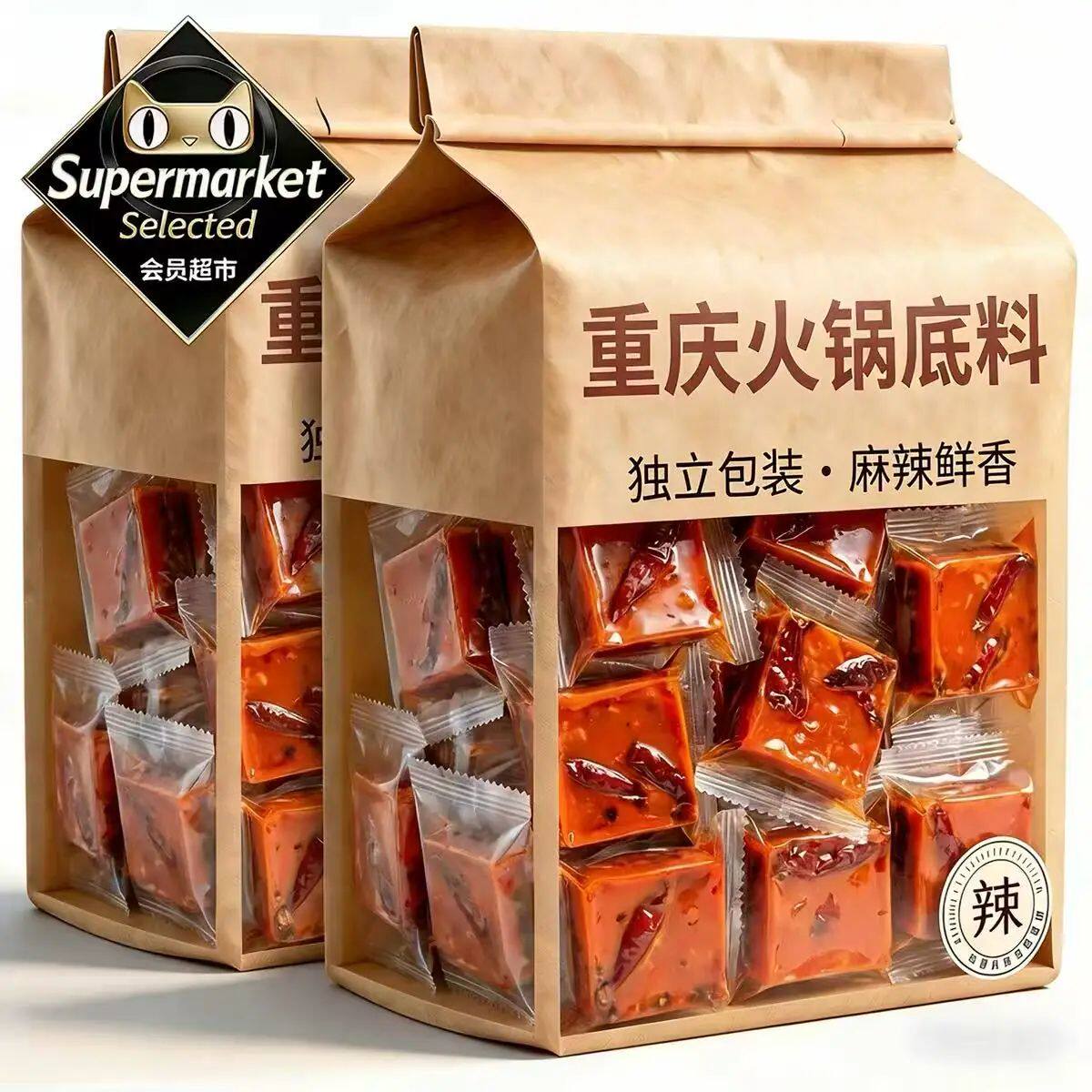 重庆正宗火锅底料正宗牛油调料家用麻辣烫专用老字号块装餐饮专用