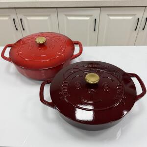 30虎虎生威大号妈咪锅出口铸铁珐瑯锅海鲜锅炖鱼炖鸡炒锅多功能锅
