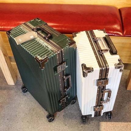 商务行李箱结实耐用铝框万向轮拉杆箱女24寸密码旅行箱男26登机20
