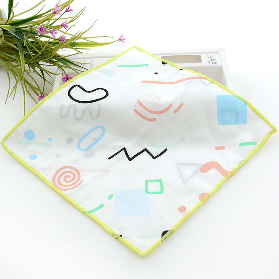 纯棉四层層纱布宝宝小方巾婴儿擦汗口水巾幼儿园手帕手绢夏季薄款