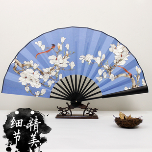 扇子折扇男式 竹扇 古风复古中国风山水手工艺礼品宣纸折叠扇女日式