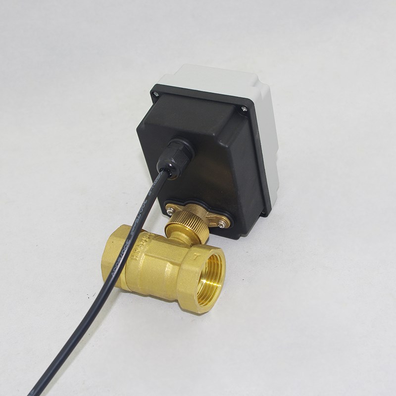 手自电动一体两线断电复位二通三通水气空调地暖220V电磁电动球阀