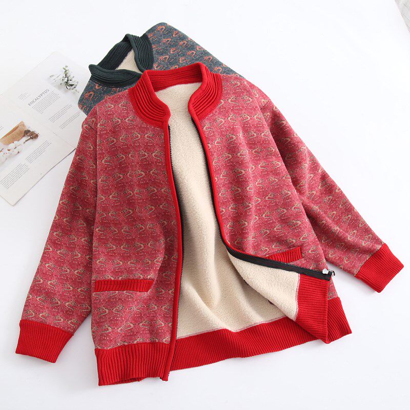 2024新款老年人冬装女士奶奶外套秋冬季老人保暖内衣加绒加厚上衣