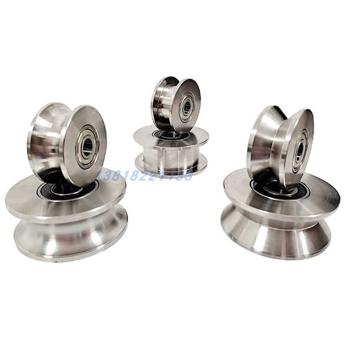 304不锈钢滑轮单轮带双轴承V型H型UH型钢丝绳定滑轮槽轮移门轮子