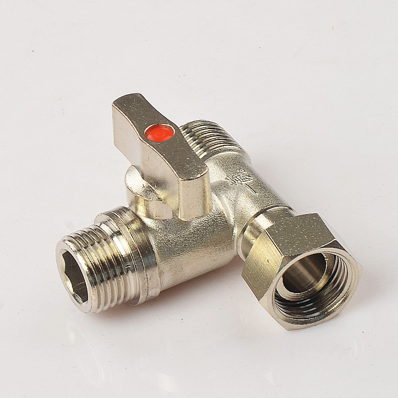 三通接头一进二出分水器水管四通球阀门活接带开关外丝4分洗衣机