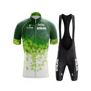 STRAVA夏季骑行服公路赛车骑行速干衣自行车山地车短袖骑行服套装