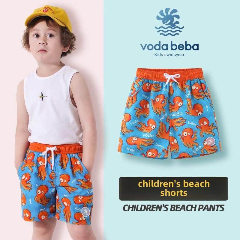 Voda Beba儿童泳裤沙滩裤男童小童薄款速干中大童章鱼短裤防泼水