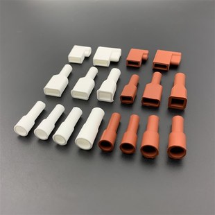 硅胶插簧护套 4.8 250阻燃耐高温 187 直插旗型绝缘护套 6.3