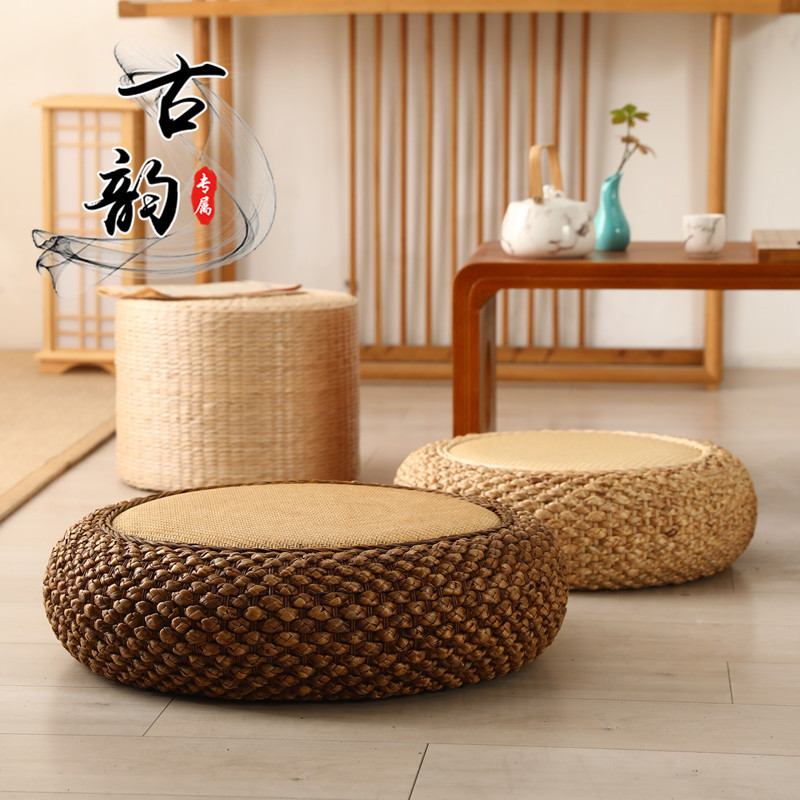 藤编蒲团坐垫榻榻米坐墩草编家用客厅地上坐垫加厚拜佛打坐禅修垫