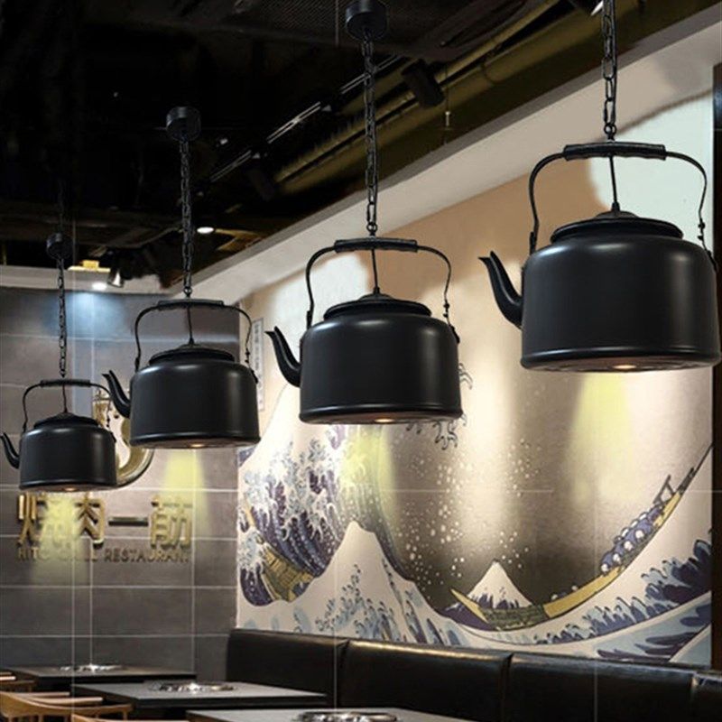 新型壶形吊灯餐桌照明工业风格火锅餐厅汤锅餐厅餐厅茶壶灯嵌入式,家装灯饰光源,酒店/宴会厅/餐饮吊灯,淘宝优惠券,粉丝福利购,淘宝优惠卷