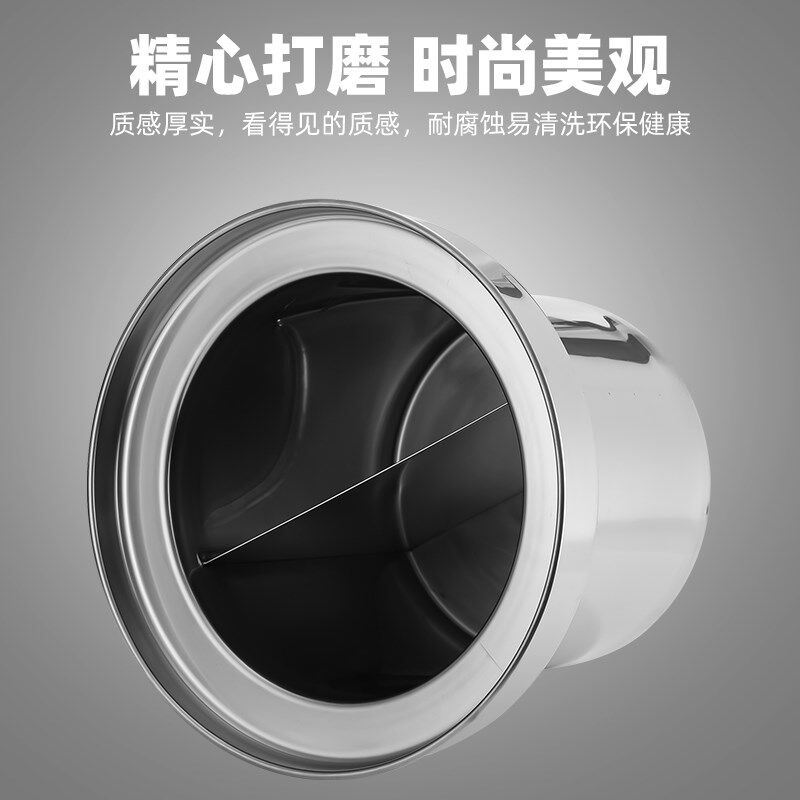 304不锈钢水铮蒸铮面铮汤粉炉鸳鸯桶煮面锅隔开汤面桶分隔大水缸