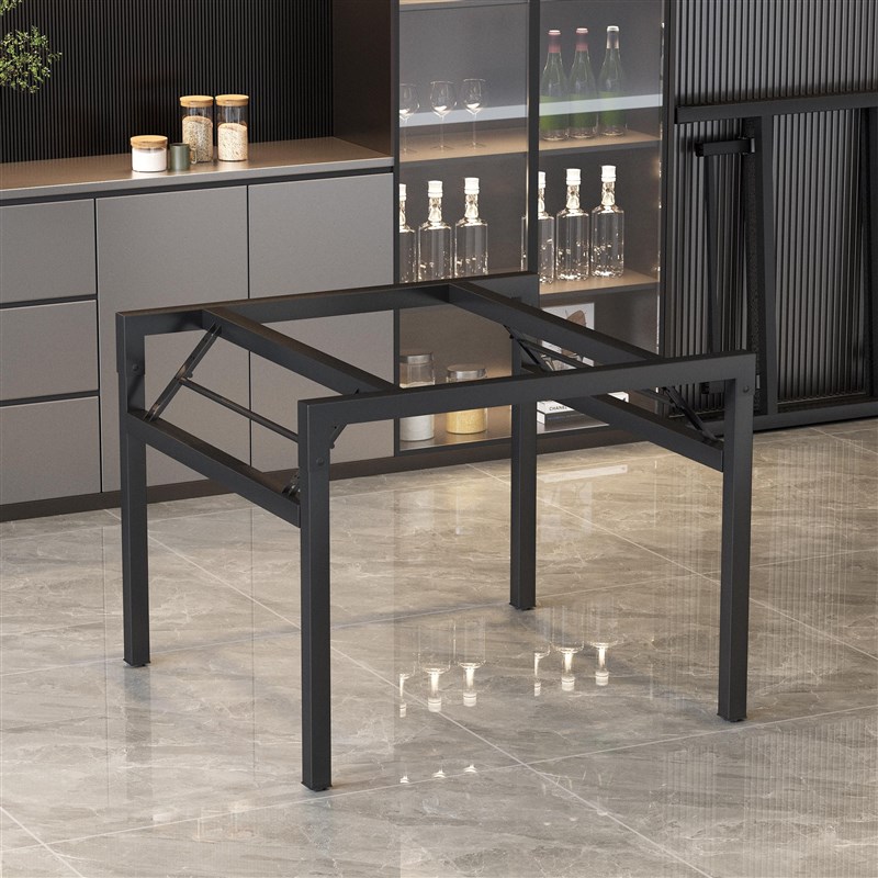 圆桌腿支架可折叠加厚铁艺圆形餐桌腿支撑架酒店饭店大圆桌面底座