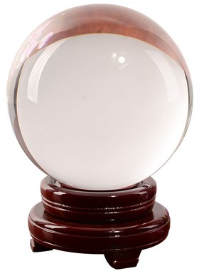 水晶球摆件透明白圆球玻璃客厅办公桌玄关家居装饰品拍照摄影道具