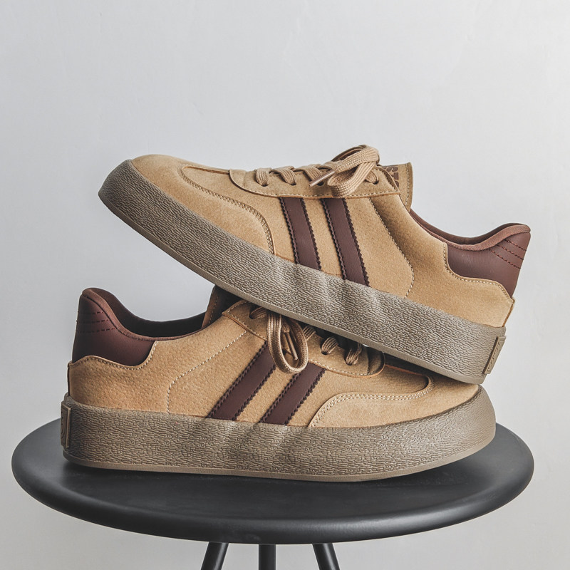 男鞋子潮鞋ins网红爆款德训鞋男生秋季百搭反绒皮情侣平底板鞋男,流行男鞋,德训鞋,淘宝优惠券,粉丝福利购,淘宝优惠卷