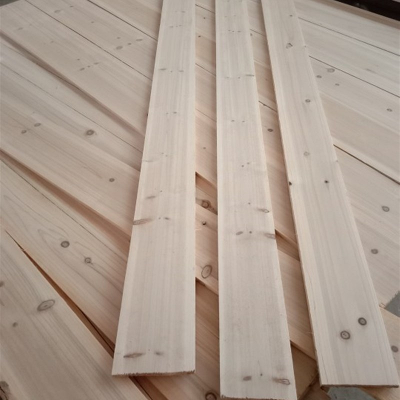 装修板子实木板1*10*198cm杉木长条板护墙板两面抛光天然实木材料
