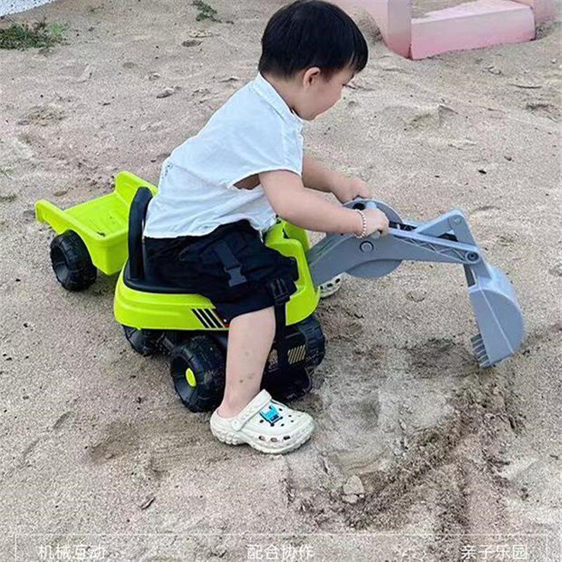 儿童挖掘机玩具车可坐人男孩挖机工程车超大号勾机可坐挖土机带斗