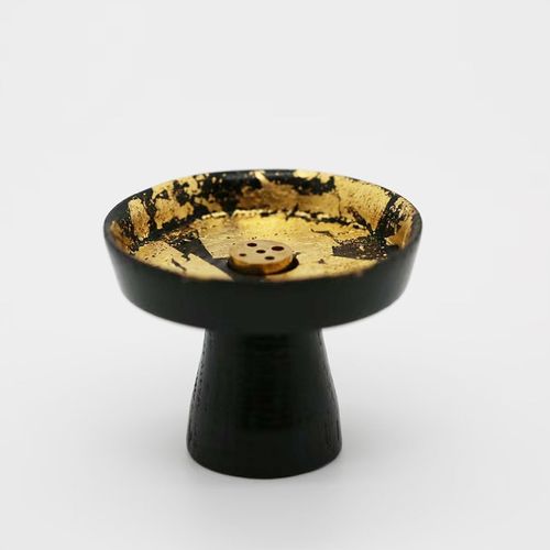 梅花落大漆金箔香插香道线香木胎侘寂风摆件非遗茶道零配阿超手作